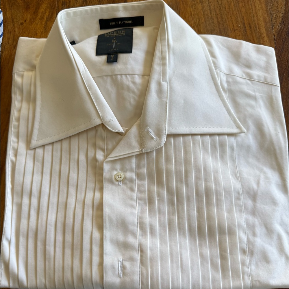 Classic Ivory Dress Shirt by Perry Ellis